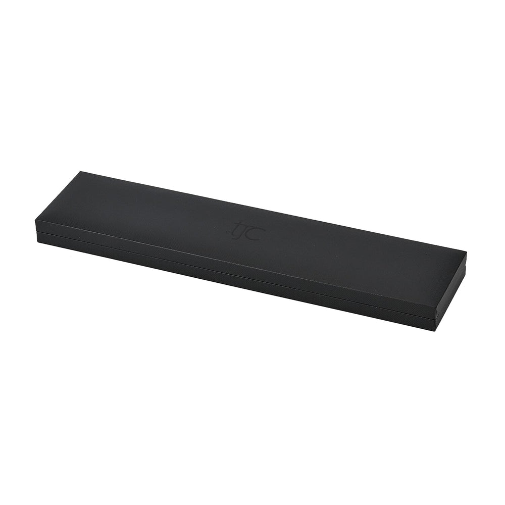 Solid Black Colour Bracelet Box with TJC Logo (Size 24x5.5x1.5 cm)