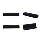4 Piece Set - Velvet Jewellery Box (Inc. Ring Box, Pendant Box, Bracelet Box & Long Chain Box) - Black