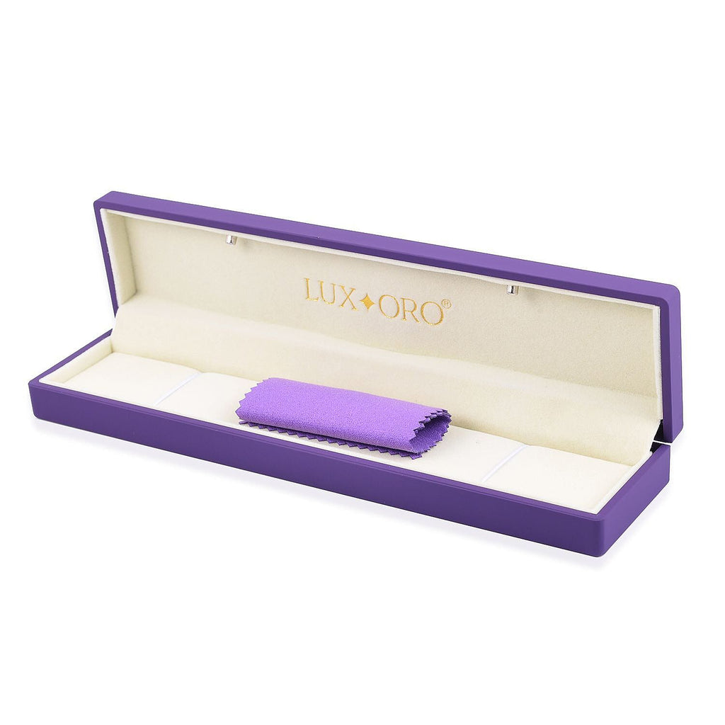 LUXORO LED Spray Painted Jewelry Bracelet Box (Size 23x5x3 CM) - Purple