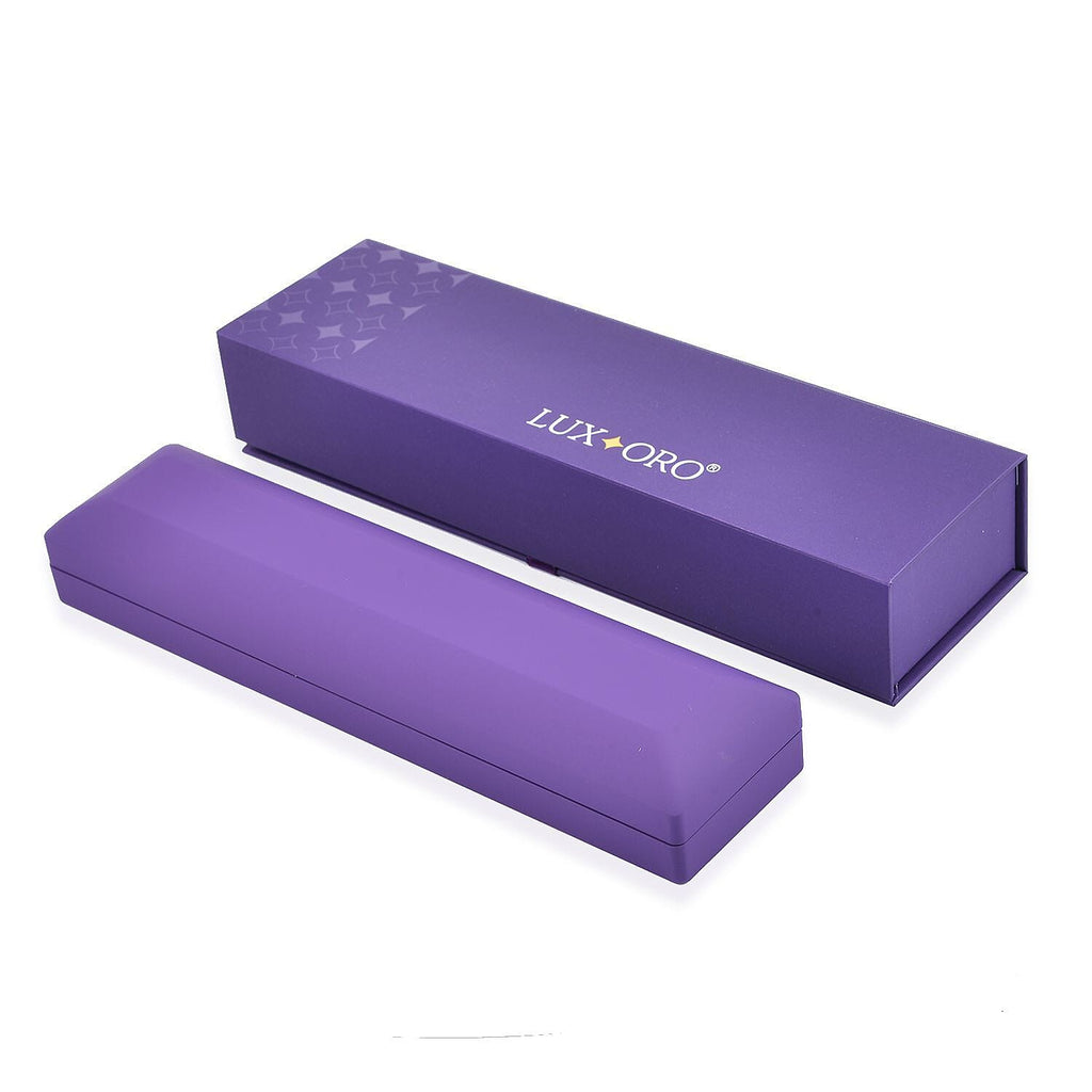 LUXORO LED Spray Painted Jewelry Bracelet Box (Size 23x5x3 CM) - Purple