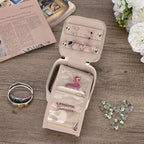 Velvet Jewellery Organiser (Size 12x12x7 cm) - Cream
