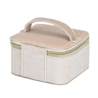 Velvet Jewellery Organiser (Size 12x12x7 cm) - Cream