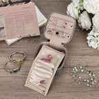 Velvet Jewellery Organiser (Size 12x12x7 cm) - Grey