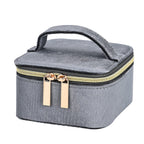 Velvet Jewellery Organiser (Size 12x12x7 cm) - Grey