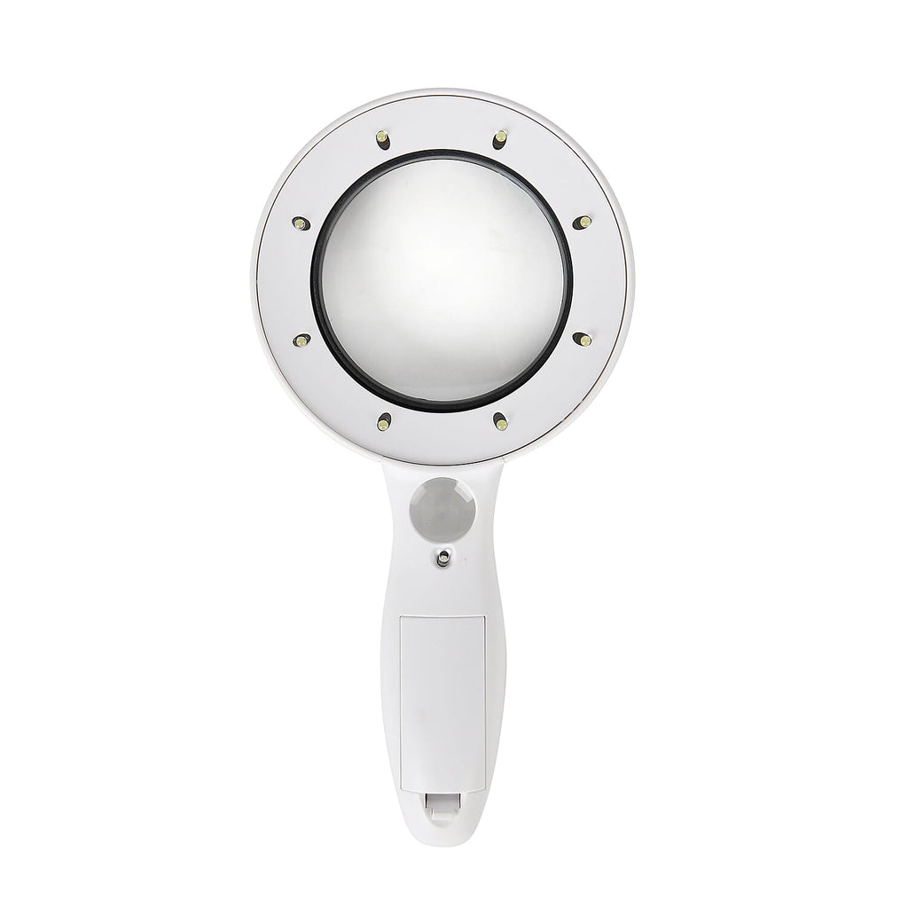 LED Handheld Interchangeable Magnifying Glass (3 x AAA Battery not inc.) - White