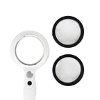 LED Handheld Interchangeable Magnifying Glass (3 x AAA Battery not inc.) - White