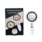 LED Handheld Interchangeable Magnifying Glass (3 x AAA Battery not inc.) - White