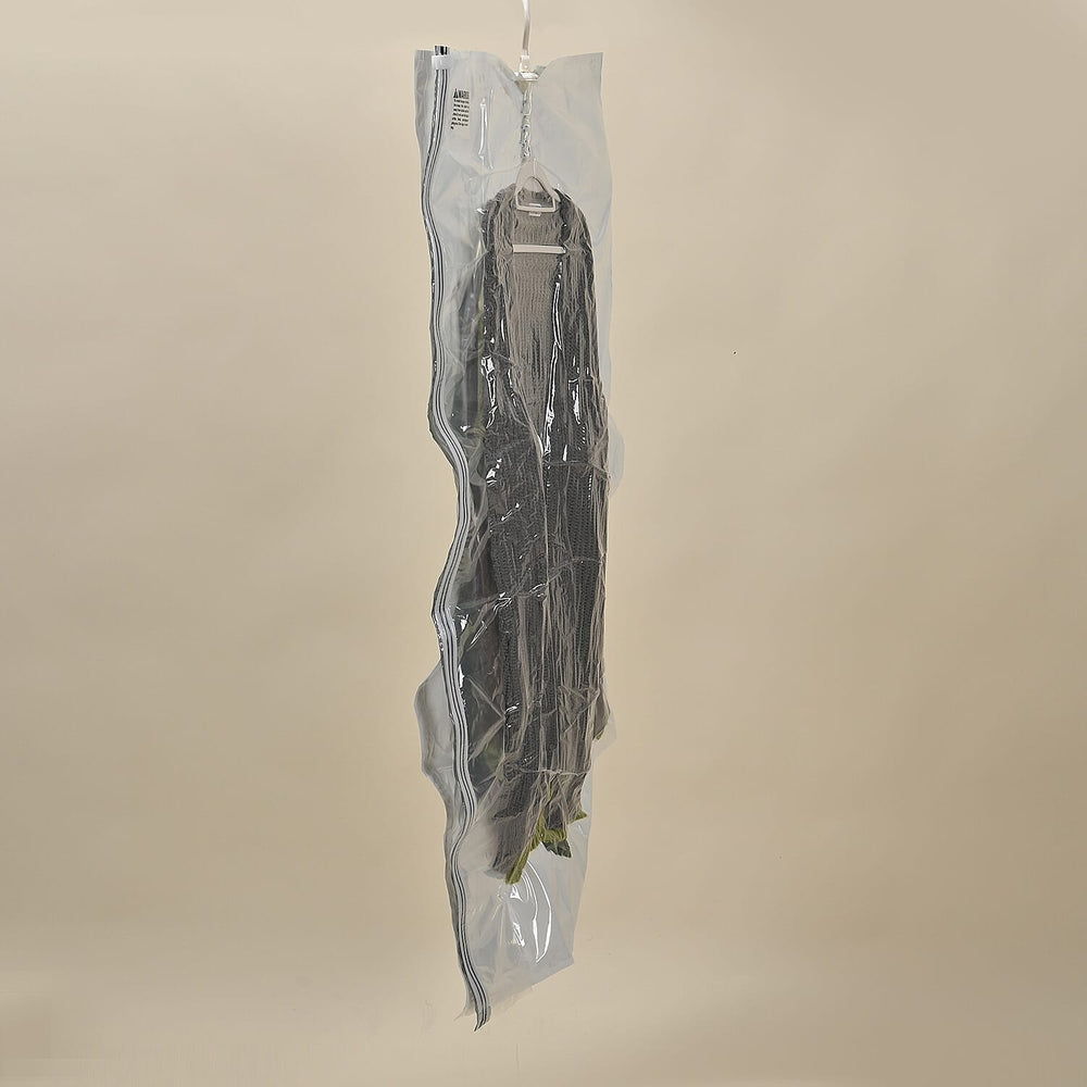 Set of 2 Hanging Vacuum Bag (Size 135x70x38 cm) - White - Transparent