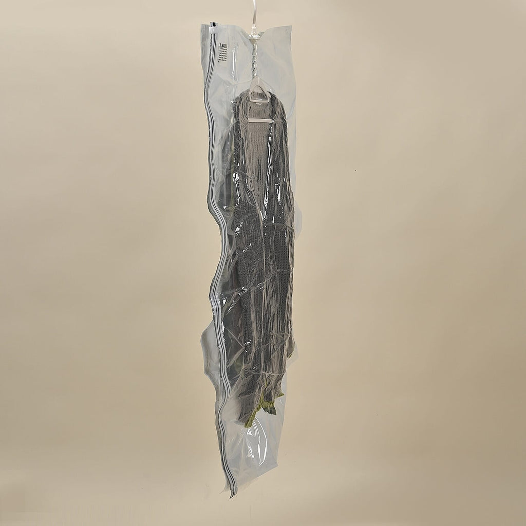 Set of 2 Hanging Vacuum Bag (Size 135x70x38 cm) - White - Transparent