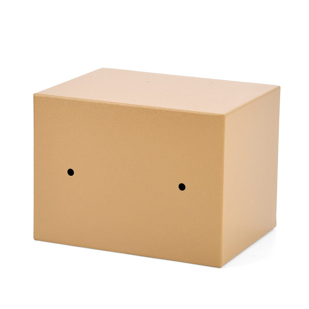 Carbon Steel Safe Box with Electronic Lock (Size 17x23x17cm) - Beige