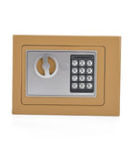 Carbon Steel Safe Box with Electronic Lock (Size 17x23x17cm) - Beige