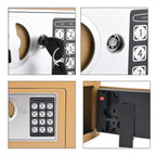 Carbon Steel Safe Box with Electronic Lock (Size 17x23x17cm) - Beige