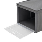 Patterned Storage Box (Size 30x25x40 cm) - Grey & Grey