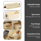 Set of 2- Collapsible Storage Box (Size 45x28x20cm) - Cream