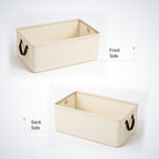 Set of 2- Collapsible Storage Box (Size 45x28x20cm) - Cream
