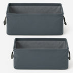 Set of 2- Collapsible Storage Box (Size 45x28x20cm) - Grey
