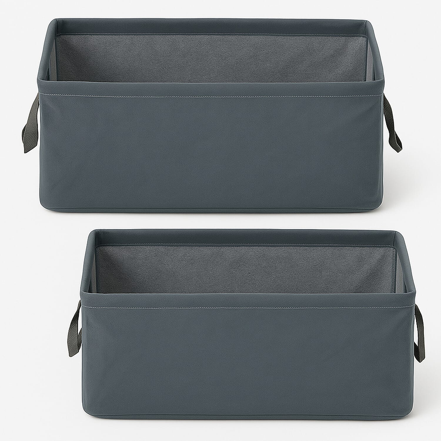 Set of 2- Collapsible Storage Box (Size 45x28x20cm) - Grey