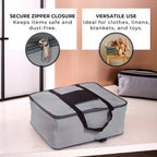 Set of 5 Non-Woven Fabric Storage Bag With Front Pocket - Grey