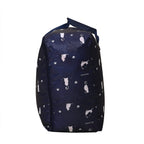 Set of 3 Cat Printed Storage Bags - Blue