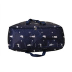 Set of 3 Cat Printed Storage Bags - Blue