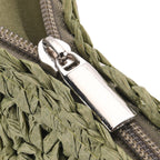BLACK FRIDAY DEAL ONLY-Bohemian Crochet Tote Bag with Shoulder Straps - Green