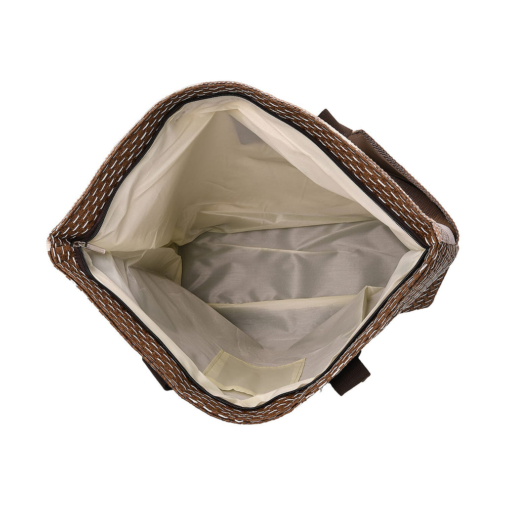 Set of 3- Tote Bag, Pouch - Picnic Mat - Khaki