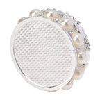 Bowknot Rhinestone Bejewelled Pearl Trinket Box (Size 6x6x3 cm) - White