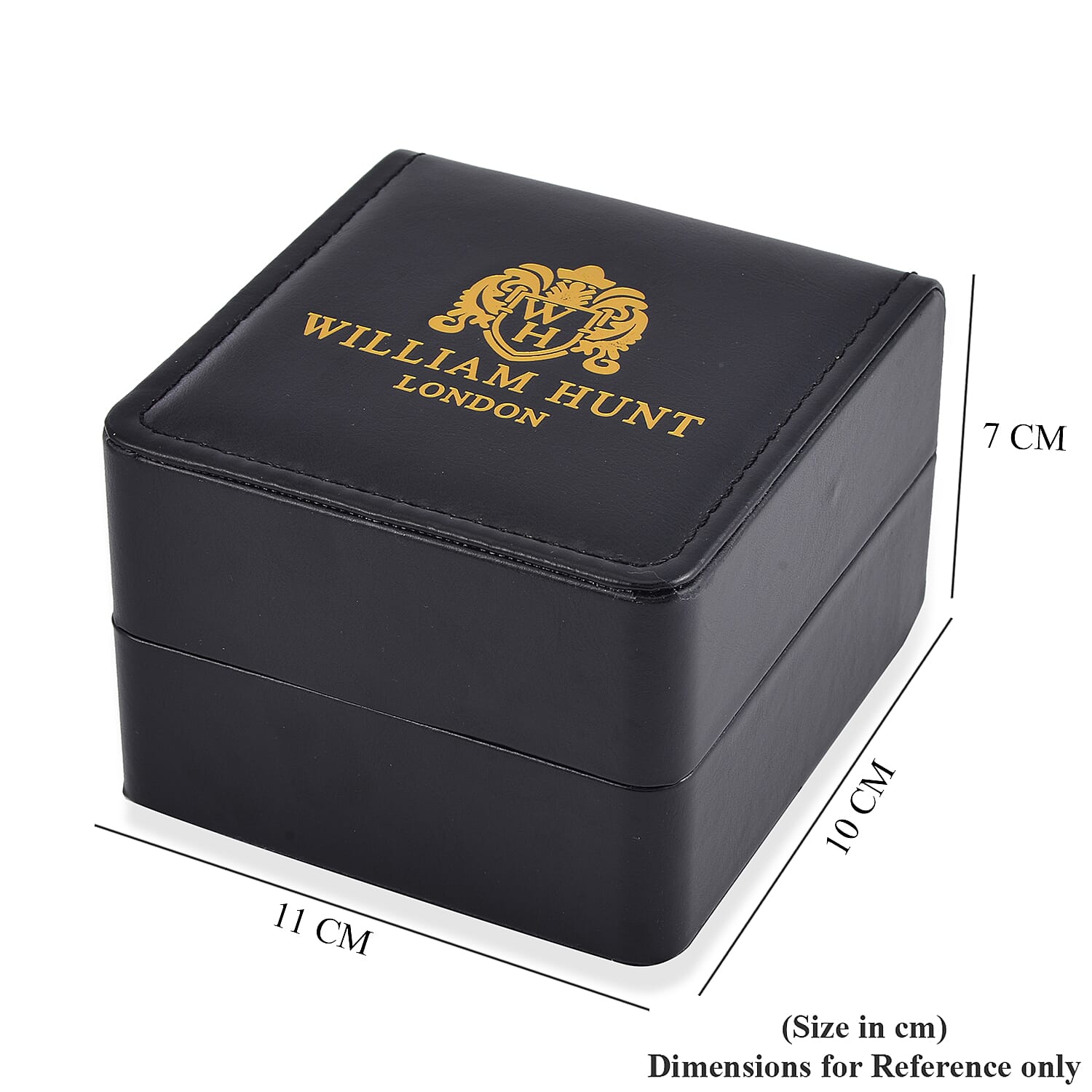 Patterned Watch Box (Size 11x10x7 cm) - Black - Black