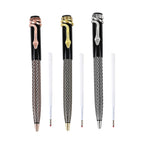 Set of 3 Pens with 3 Blue Replacement Ink - Rose Gold, Gold & Silver