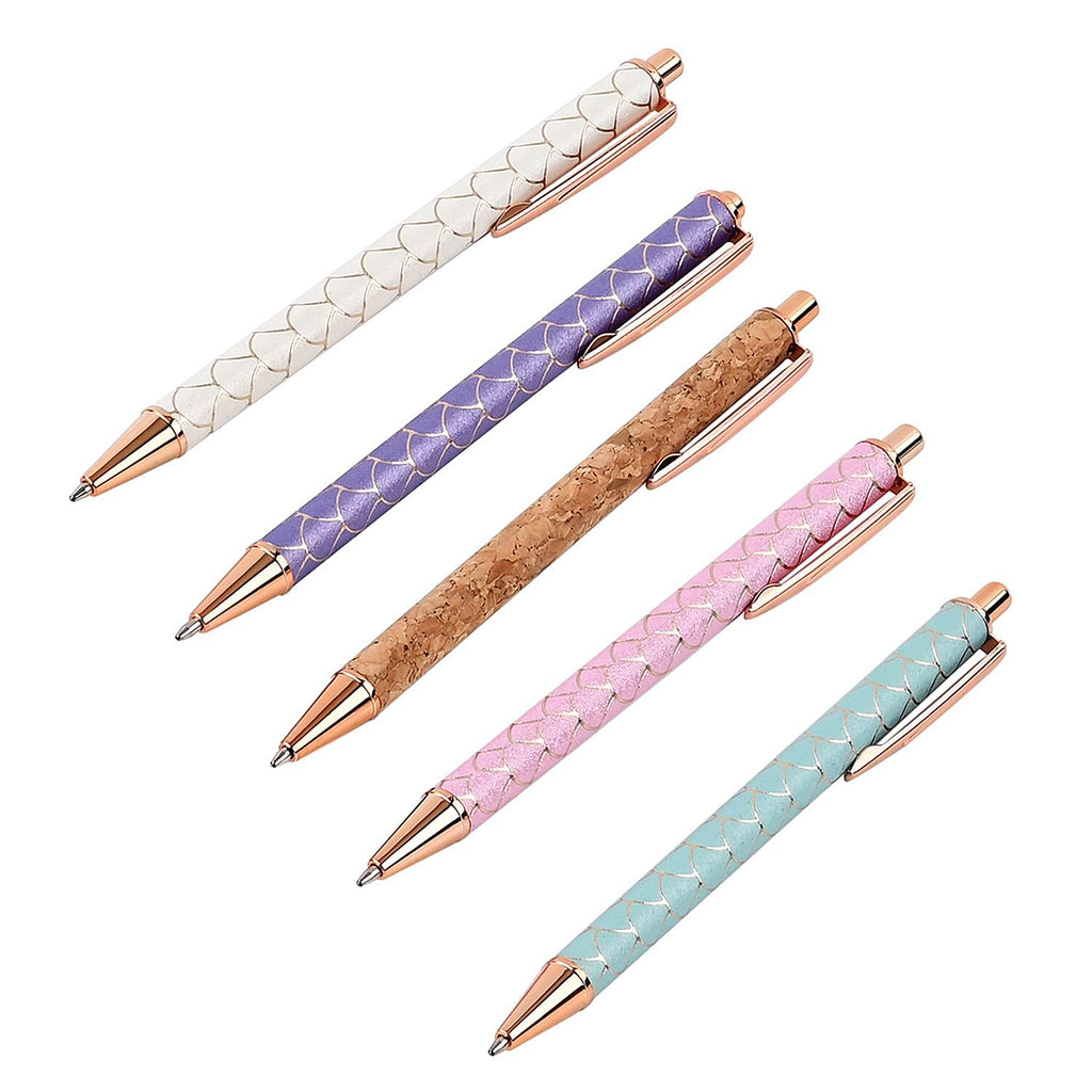 Set of 5 Pens with 5 Blue Replacement Ink