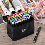 Set of 60 Dual Markers with Storage bag