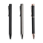 Set of 3 Pieces Black Ballpoint Pen - Black & Grey