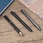 Set of 3 Pieces Black Ballpoint Pen - Black & Grey