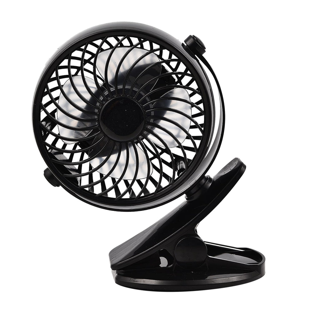Personal Portable Desk Top and Clip on Fan Fully Rotatable and Rechargeable, Charging Cable Included