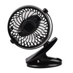Personal Portable Desk Top and Clip on Fan Fully Rotatable and Rechargeable, Charging Cable Included
