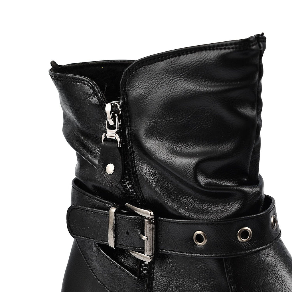 Pia Faux Fur Ladies Boots (Size 4) - Black
