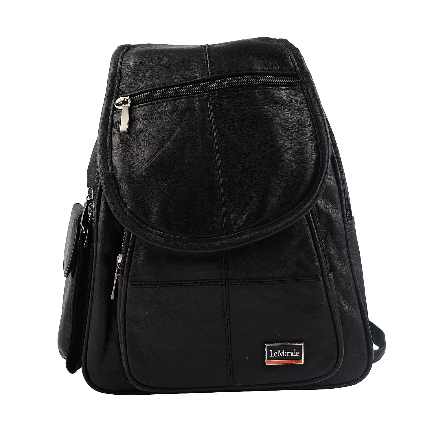 LeMonde Genuine Leather Nappa Backpack - Black