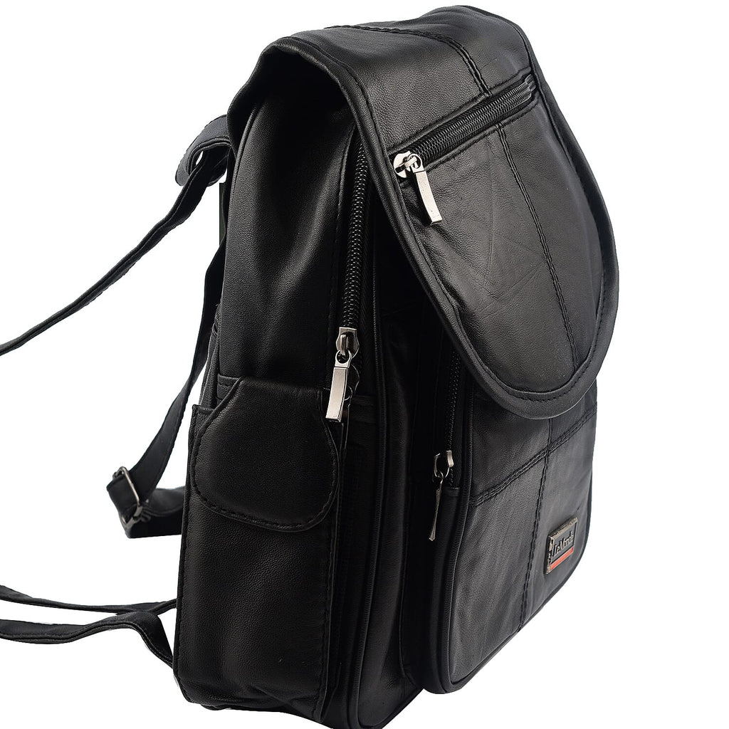 LeMonde Genuine Leather Nappa Backpack - Black