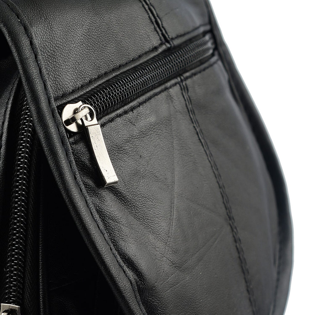 LeMonde Genuine Leather Nappa Backpack - Black