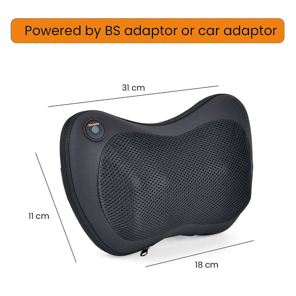 Soul Smart Neck Shaitsu Massager with Car Adaptor (Size 31x11 cm) - Black