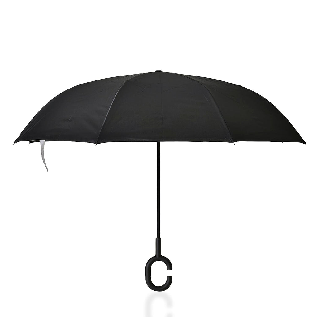 Inverted Umbrella, C Shape Handle Reverse Folding Umbrella, Anti-UV Windproof Travel Umbrella - Green