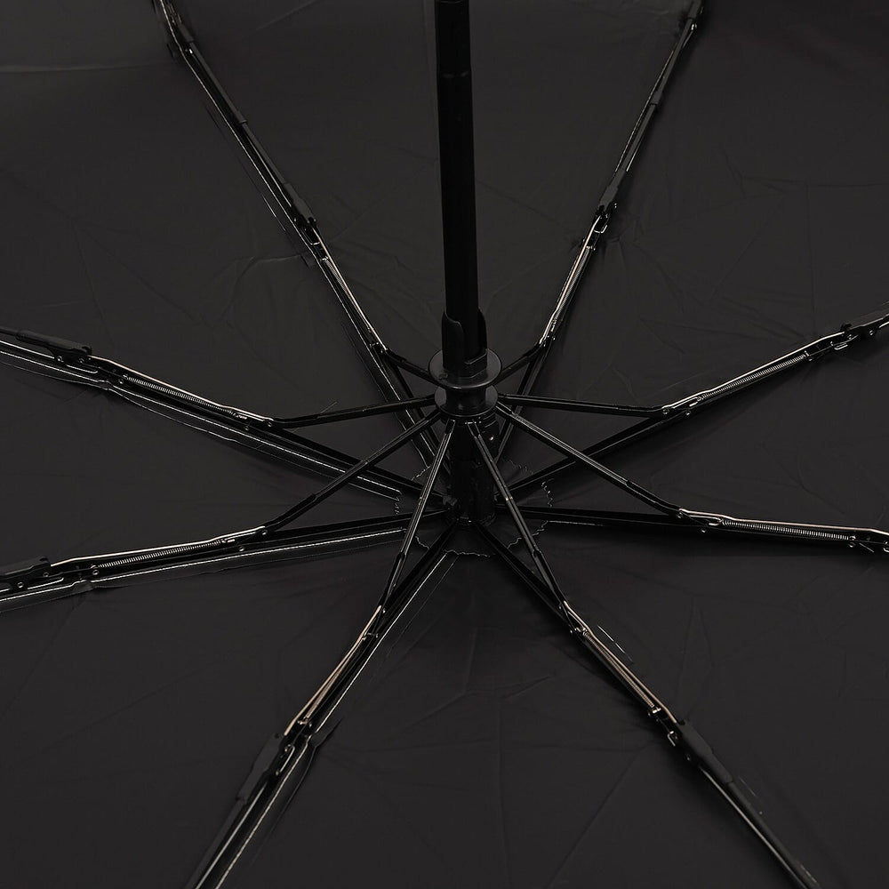 Flower Pattern Automatic Umbrella - Sun and Rain Protection - Beige - Black