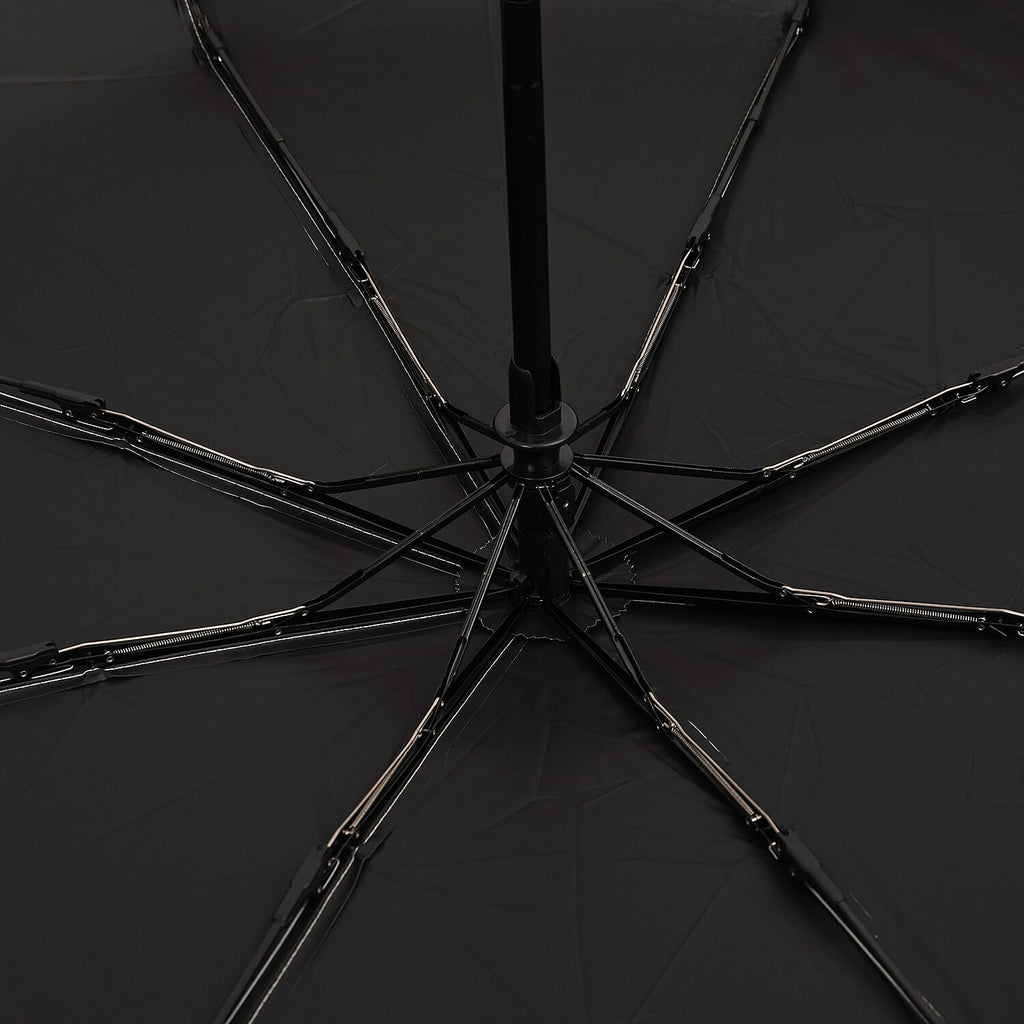 Flower Pattern Automatic Umbrella - Sun and Rain Protection - Beige - Black