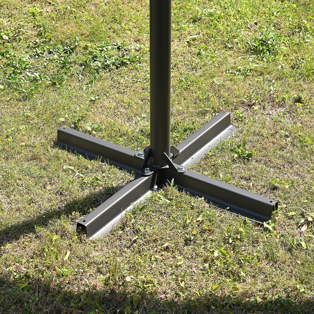 3M Banana Outdoor Patio Umbrella for Sunshade & Rain with Crank Handle & Steel Base - Green