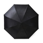 Reverse Flower Pattern Umbrella with C-Shaped Handle - Navy