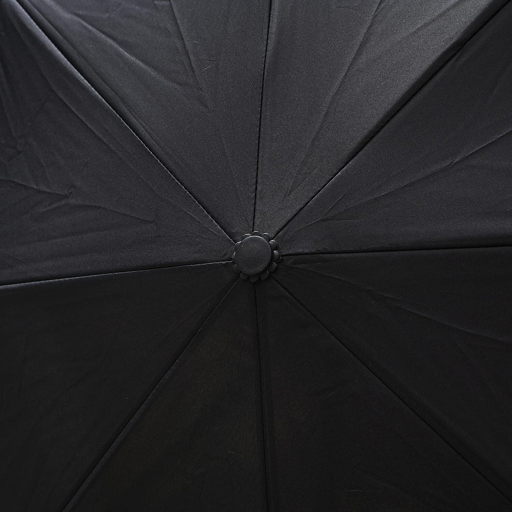 Reverse Flower Pattern Umbrella with C-Shaped Handle - Navy