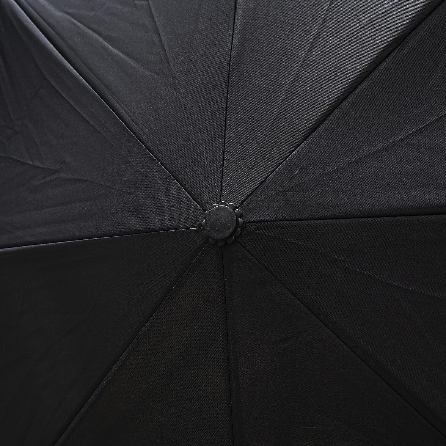 Reverse Flower Pattern Umbrella with C-Shaped Handle - Navy