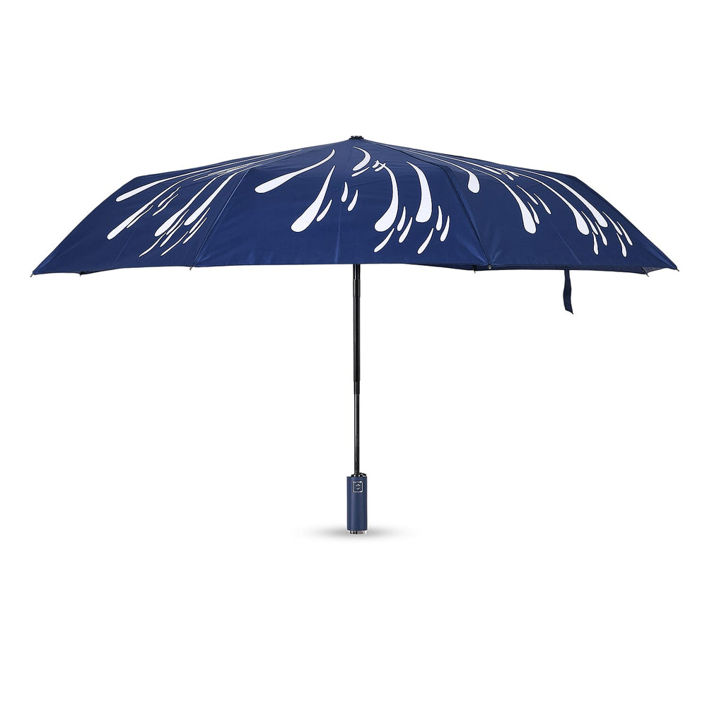Colour-Changing Firework Splash Print Umbrella - Navy