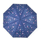 Colour-Changing Unicorn Print Umbrella - Navy