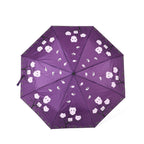 Colour-Changing Owl Print Umbrella - Purple